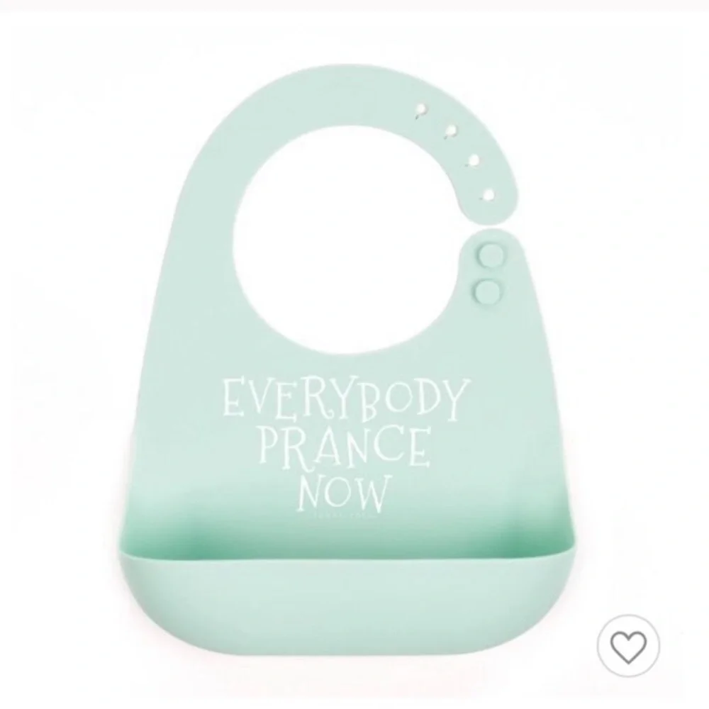 NEW Tunno Tots mint silicone bib Everybody Prance